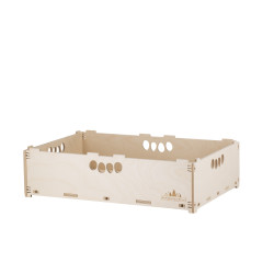 31 Liter Aufbewahrungsbox 60x40x17cm mit Deckel kaufen | Passgenauer Deckel | Woodboxstore