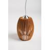Závěsná lampa Avilo Reddish Brown | Dřevěné svítidlo | D: 18cm V: 23cm | E27