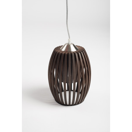 Avilo Pendelleuchte Dark Brown | Hängelampe aus Holz | D: 18cm H: 23cm | E27